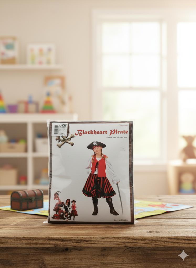 Funny Fashion Blackheart Pirate Kostüm, Größe 152